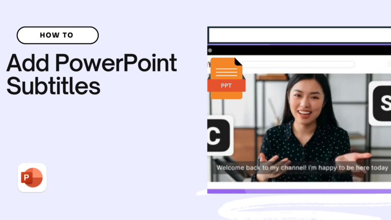 Subtitles for presenter