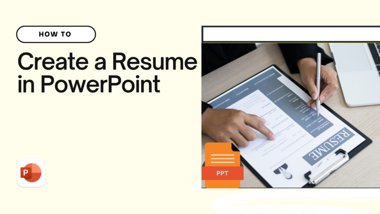 create resume in PPT
