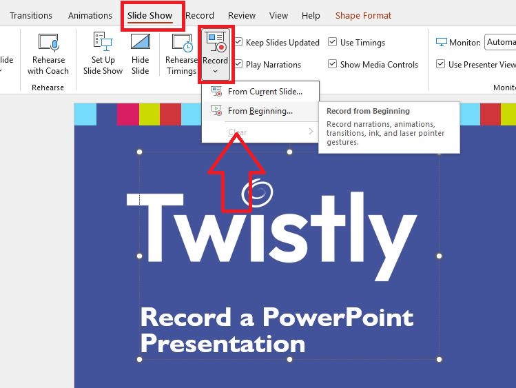 Record a PowerPoint presentation