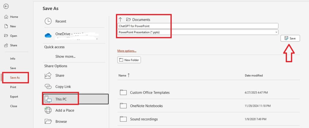make a copy of PowerPoint