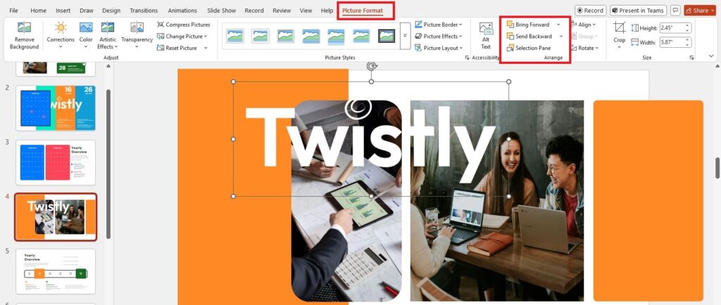 picture format tab