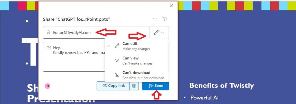 send email with PPT