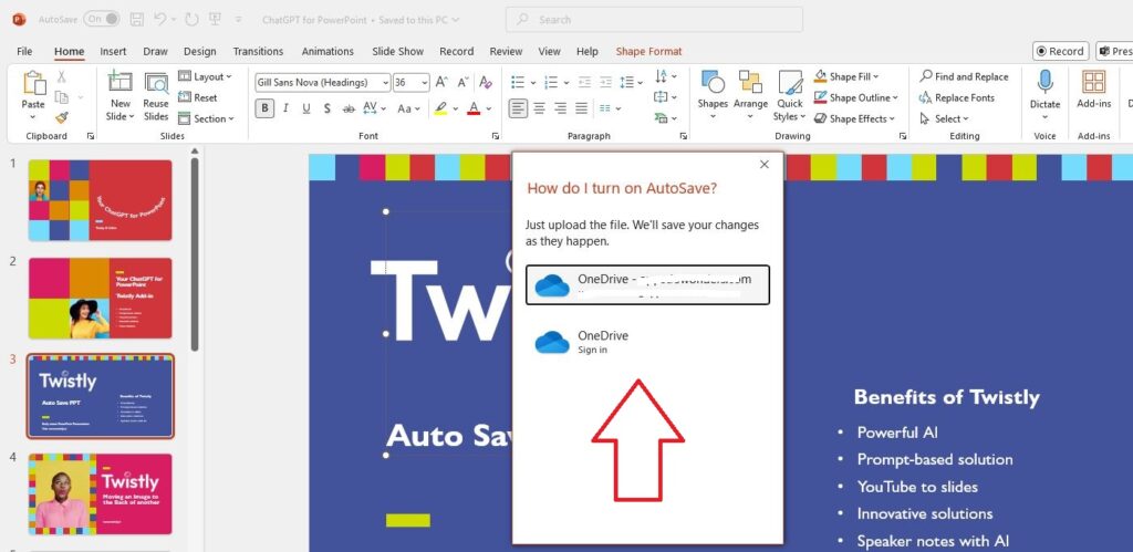 turn on auto save
