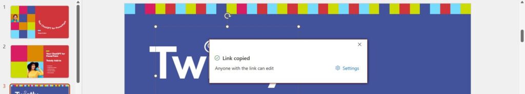 link copied for sharing