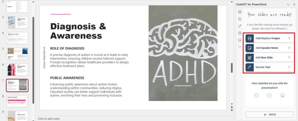 Edit PPT slides with AI