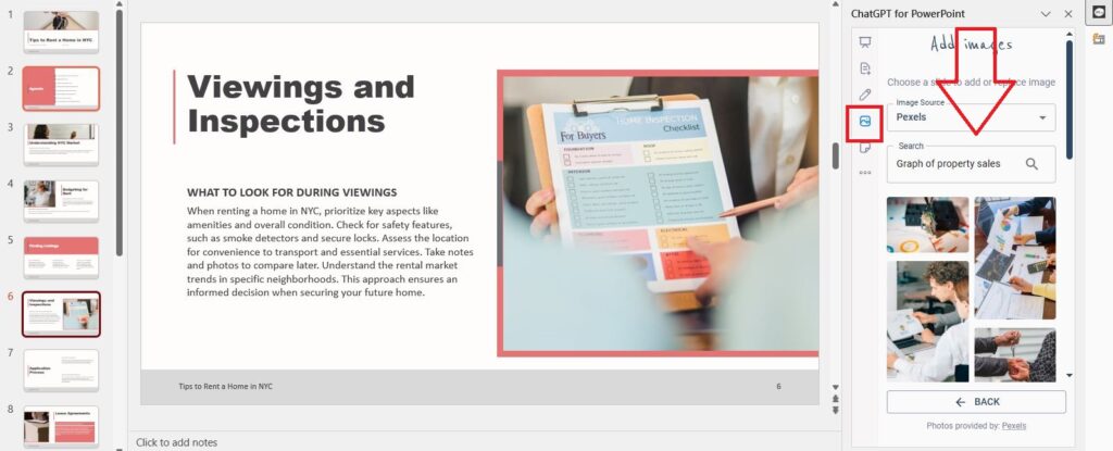 add image to PPT with AI