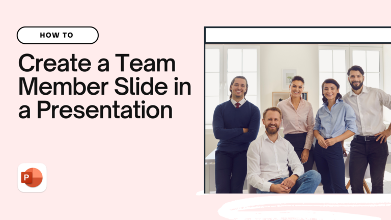 team member slide in PPT