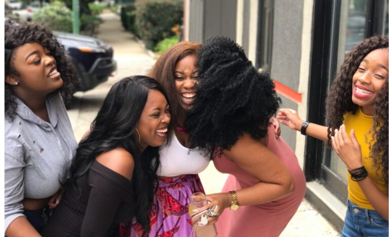 people laughing about funny topic ideas