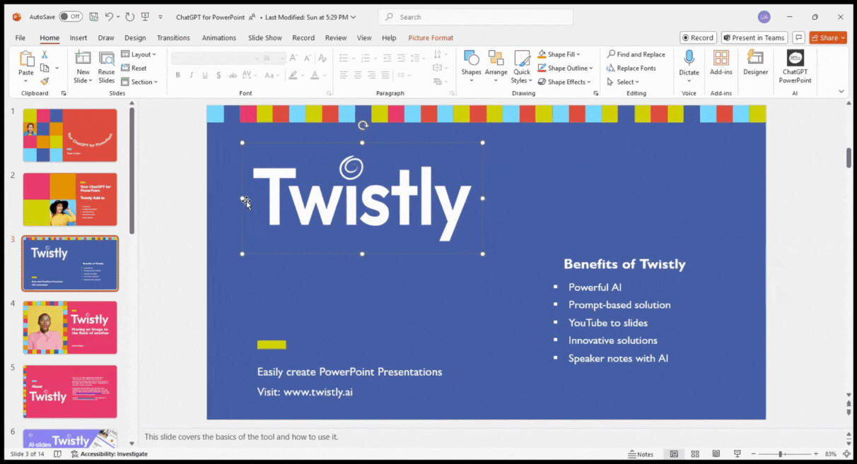 flip an image in PowerPoint