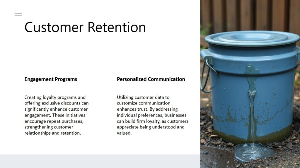 customer retention slide example for mental anchors memorization technique