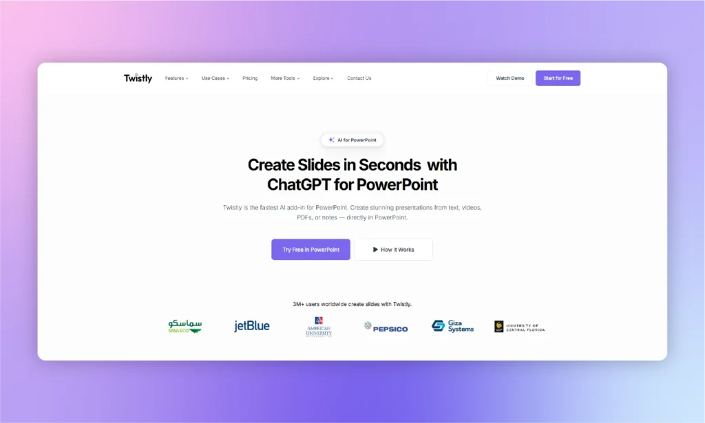 twistly homepage snapshot