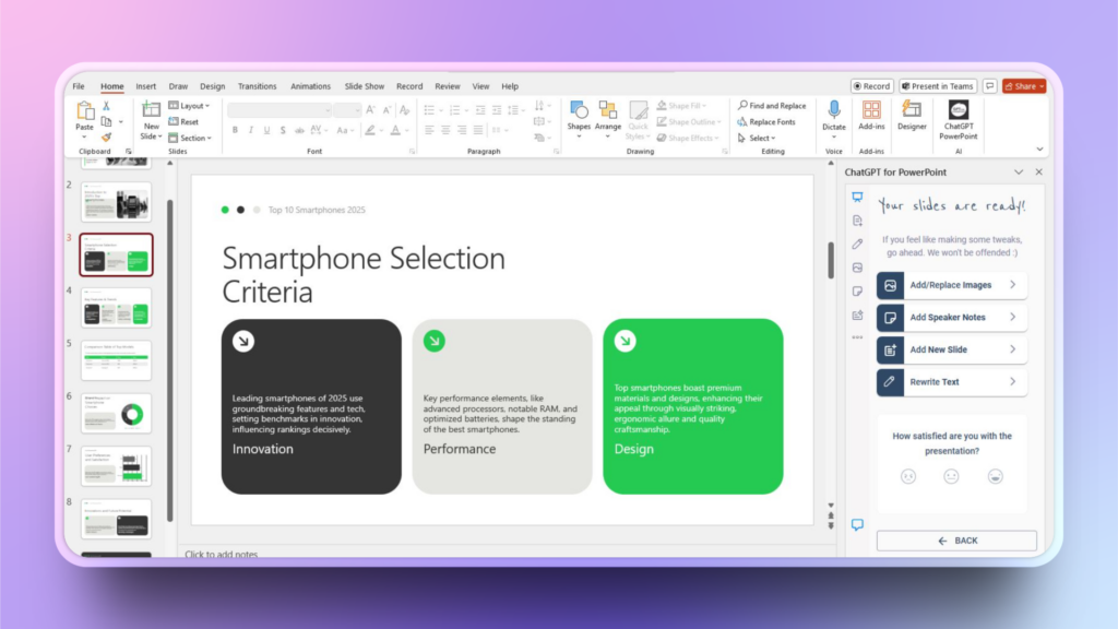 Twistly ChatGPT for PowerPoint