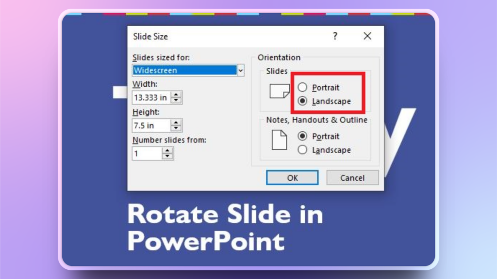 rotate PowerPoint slides