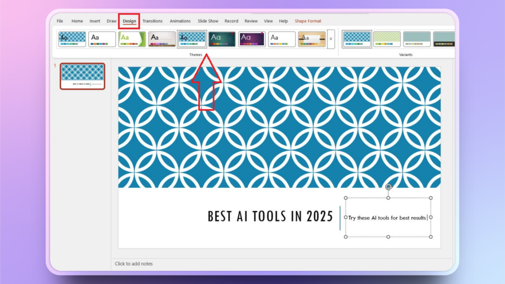select PPT theme