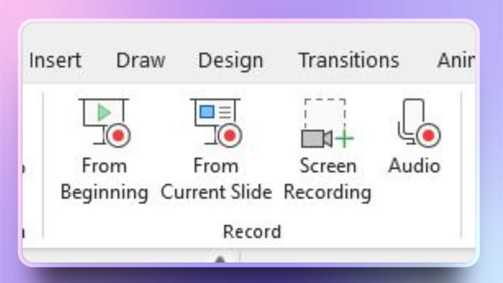 start recording from start
