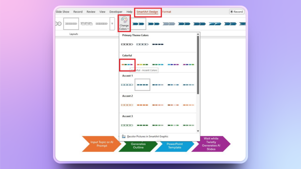 stylize a Roadmap in PowerPoint