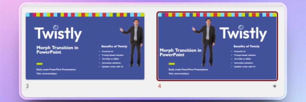 add morph transition PowerPoint