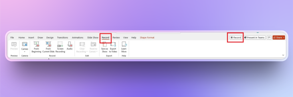 record yourself on PowerPoint