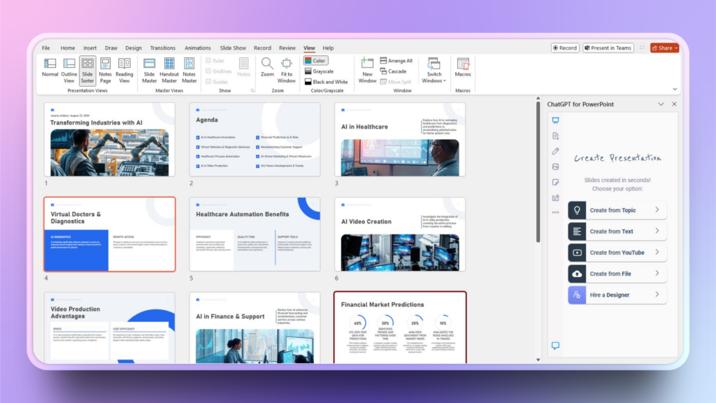 ChatGPT for PowerPoint