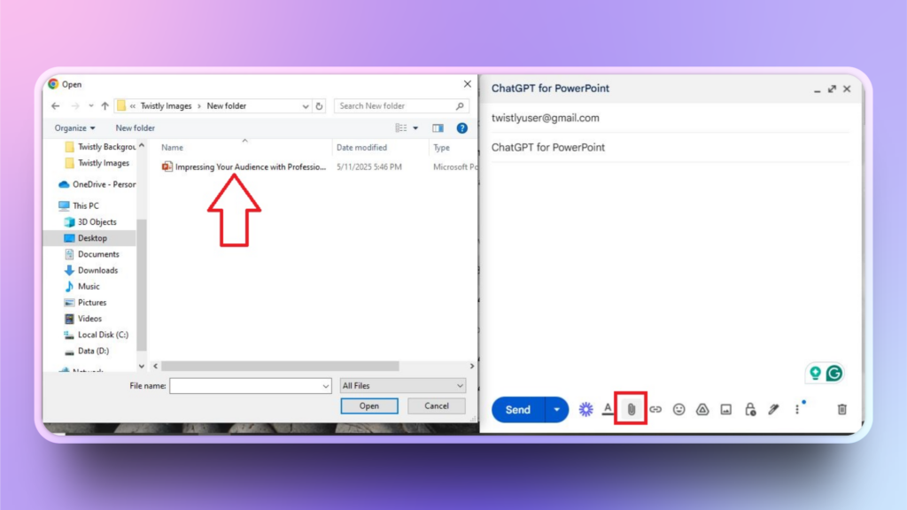 Send Presentation Via Email