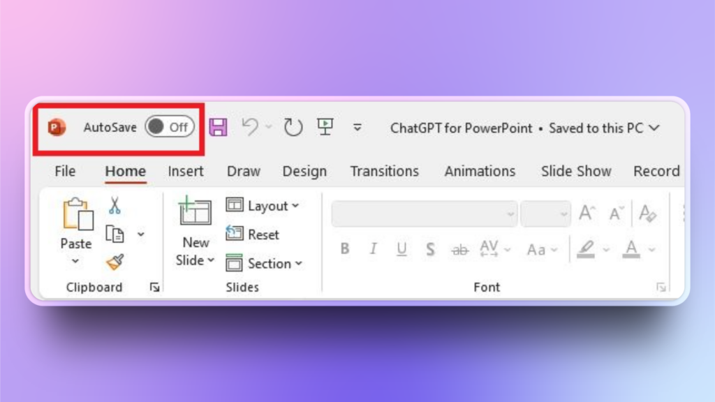autosave in OneDrive
