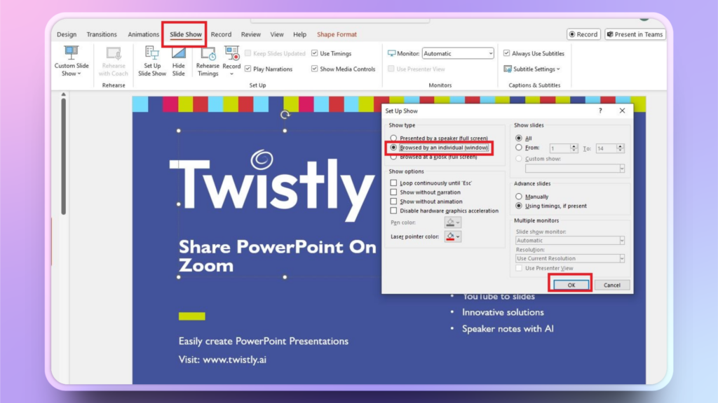 Share PowerPoint on Zoom