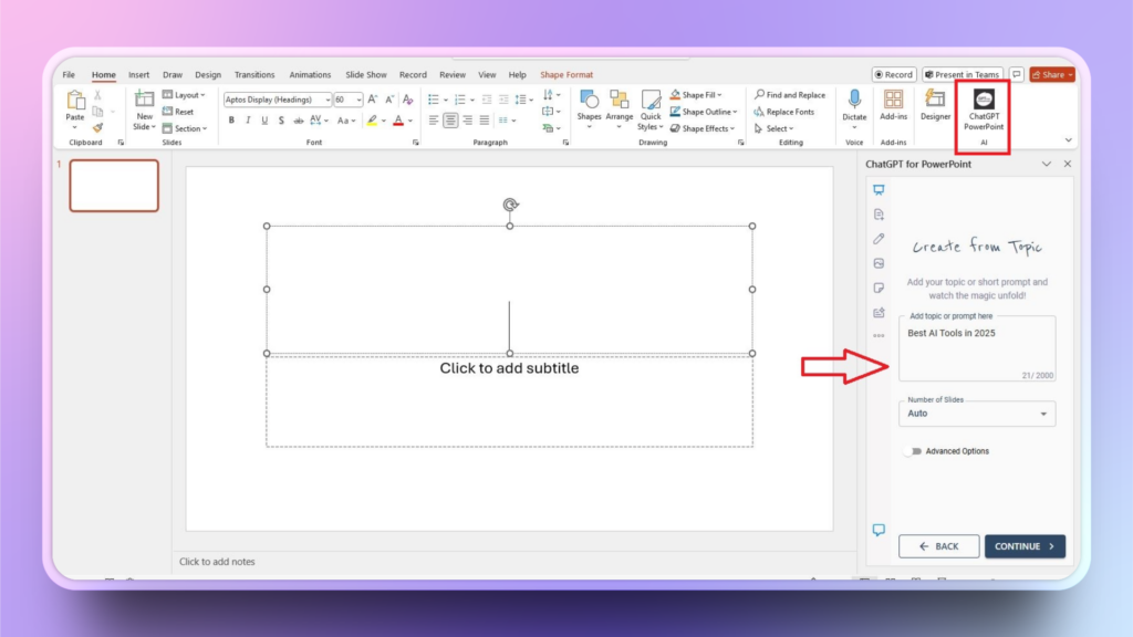 AI presentation maker