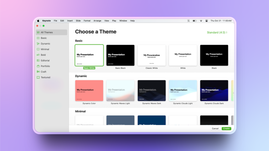 keynote slide maker