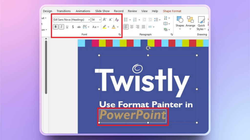 how to use format painter in PowerPoint