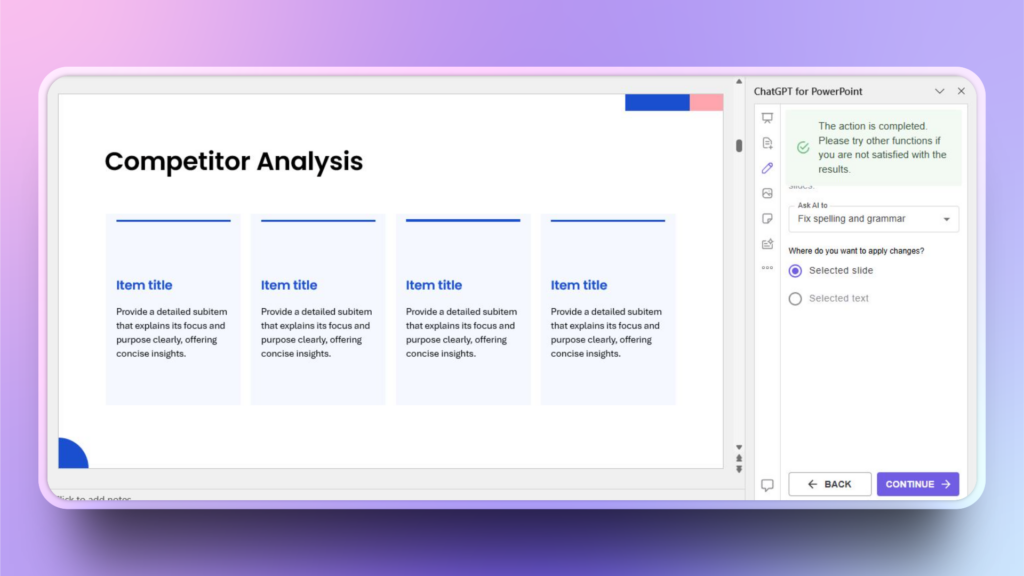 ChatGPT for PowerPoint