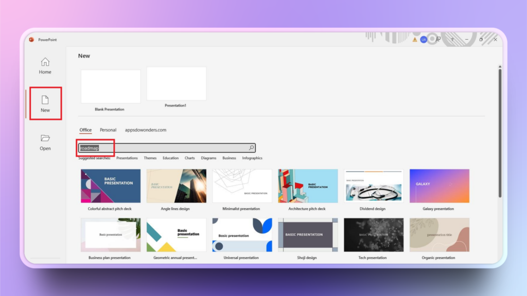 roadmap template in PowerPoint