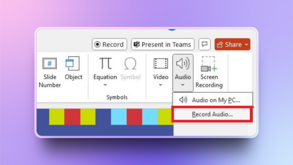 record voice in PowerPoint