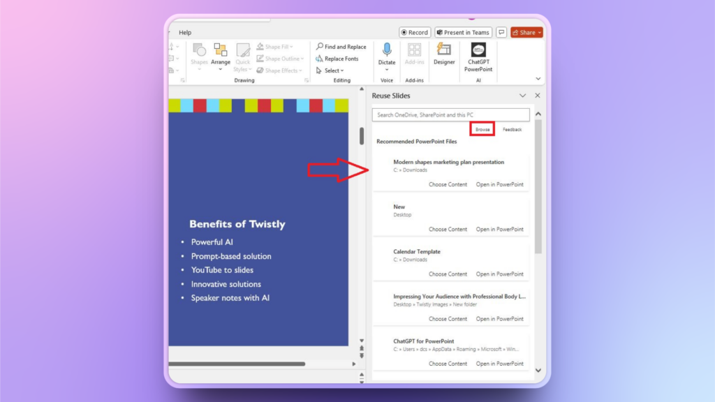 Reuse Slides in PowerPoint