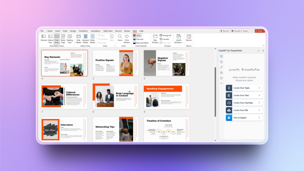 ChatGPT for PowerPoint