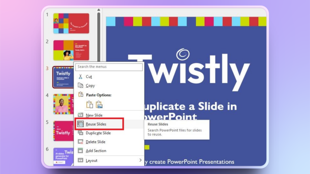 reuse slides in PowerPoint