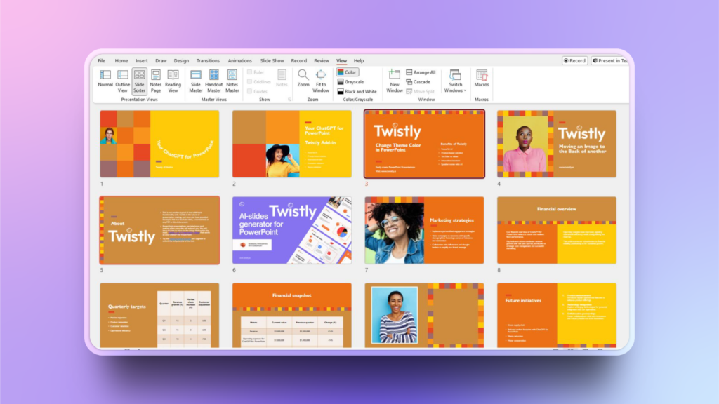 how to change theme colors in PowerPoint