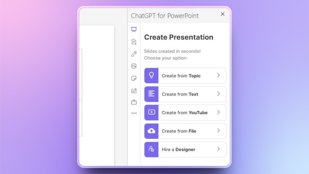 ChatGPT for PowerPoint