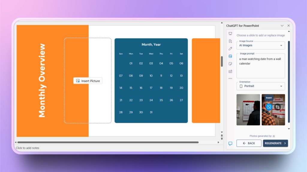 AI image generator for PowerPoint