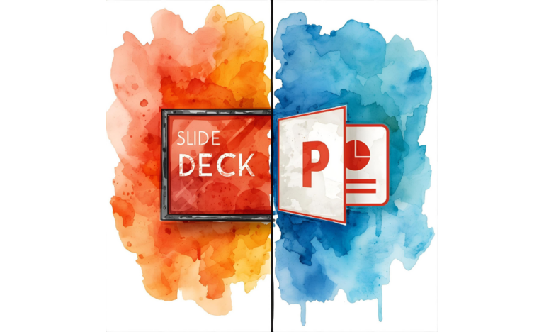 Difference Between a Slide Deck and PowerPoint Presentation graphic