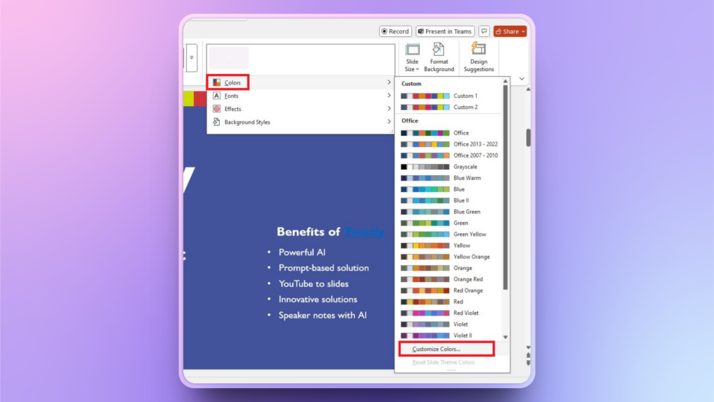 steps to Change Hyperlink Color in PowerPoint