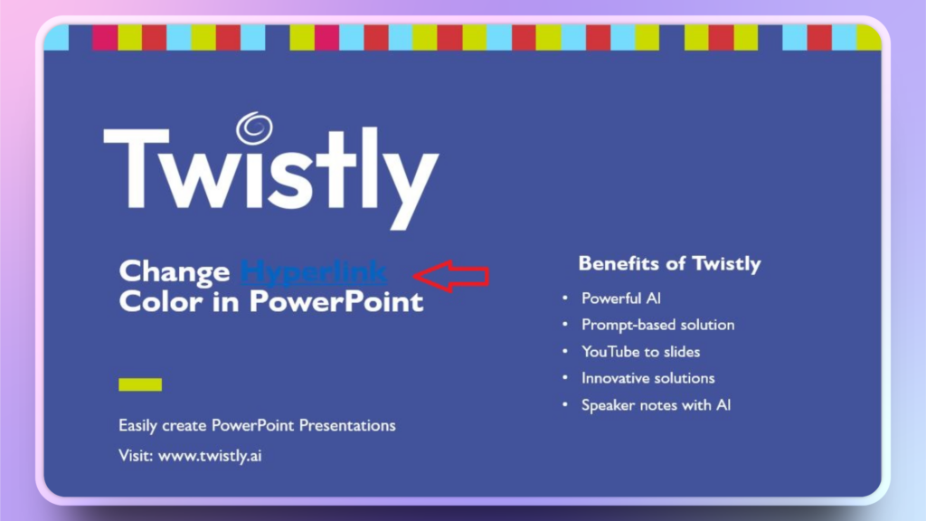 how to Change Hyperlink Color in PowerPoint