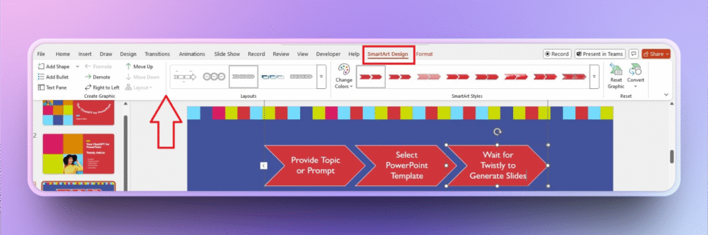 edit SmartArt in PowerPoint