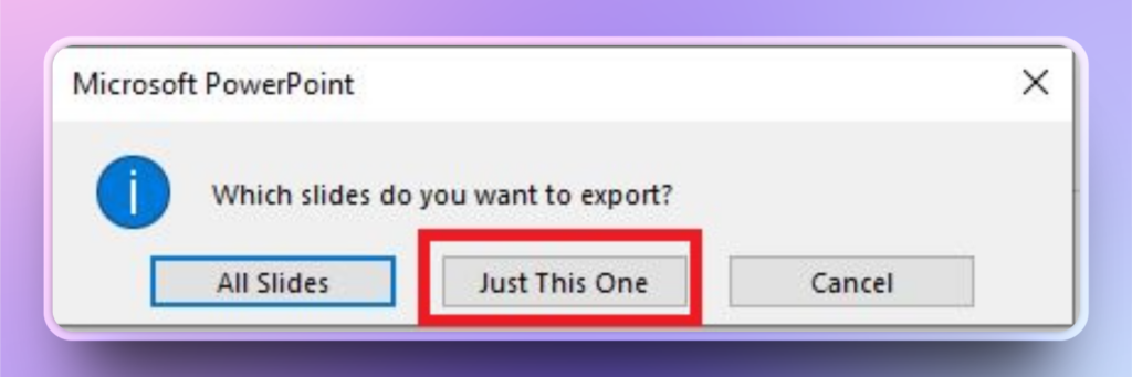 Save a single slide as image