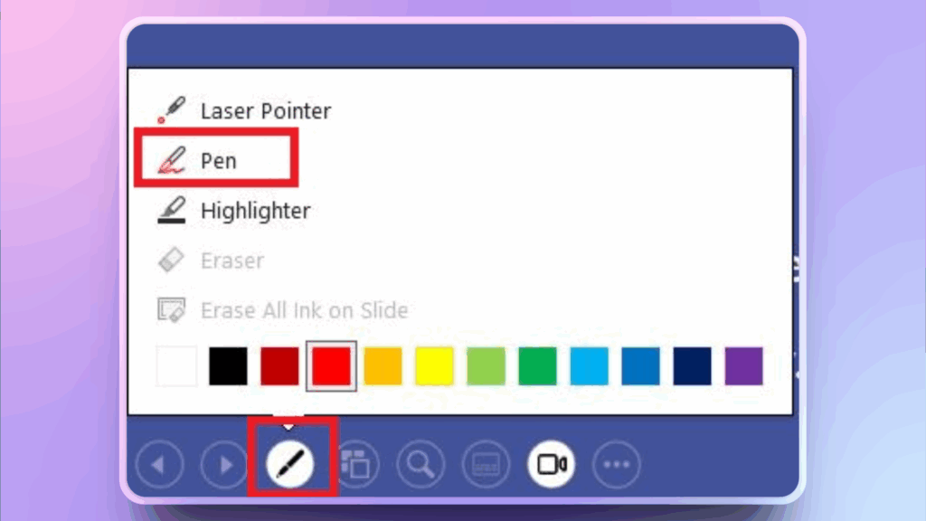 draw in presenter view