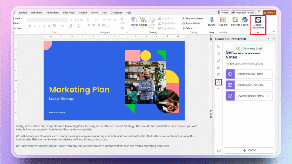 speaker notes with Twistly