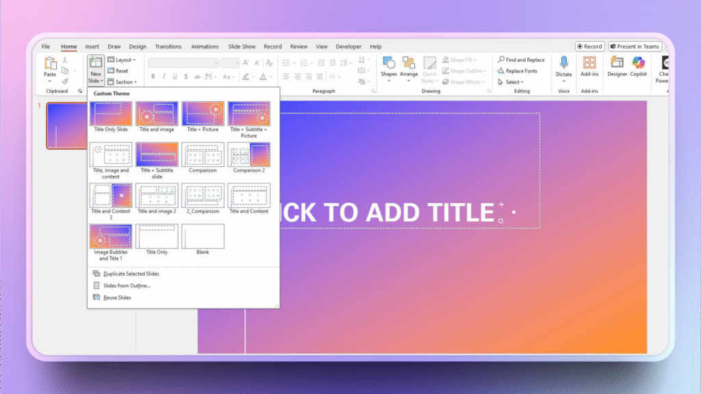 set custom theme as default