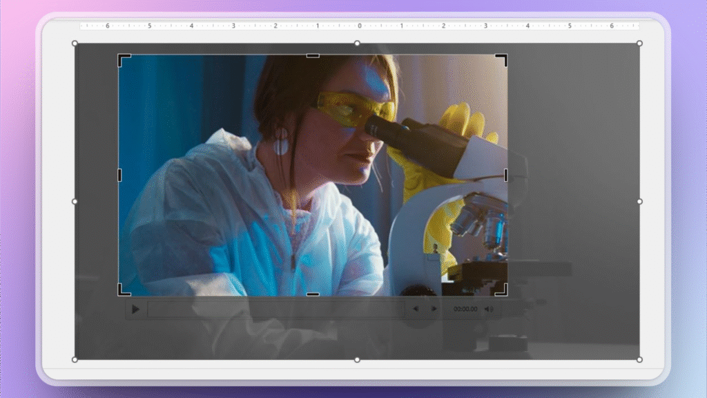 Crop a video in PowerPoint