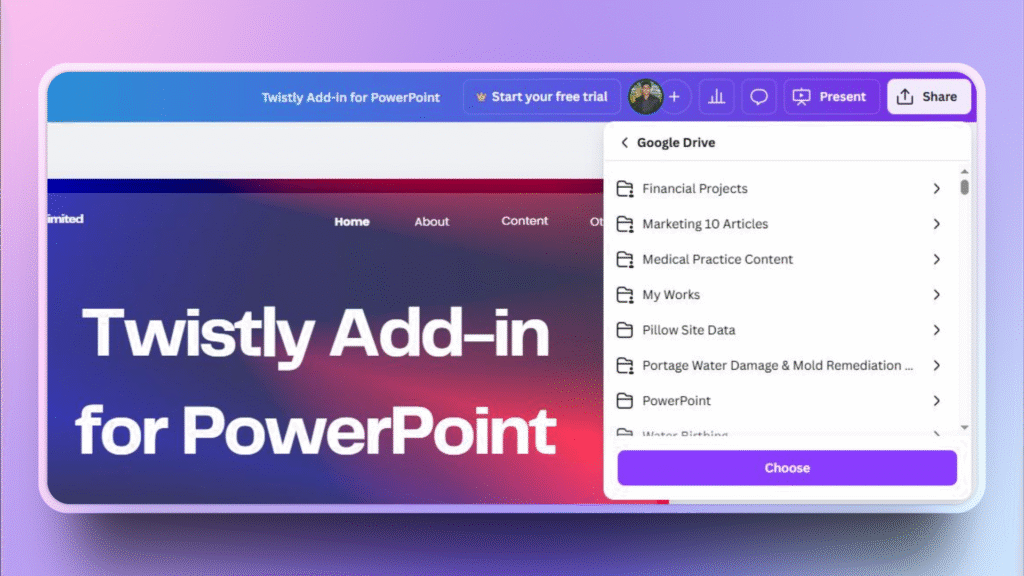 Connect Google Drive to Canva