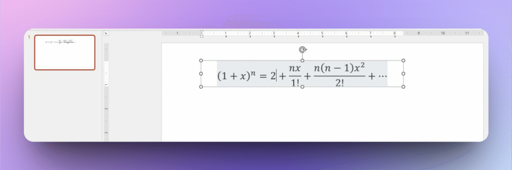 Edit equation in PowerPoint