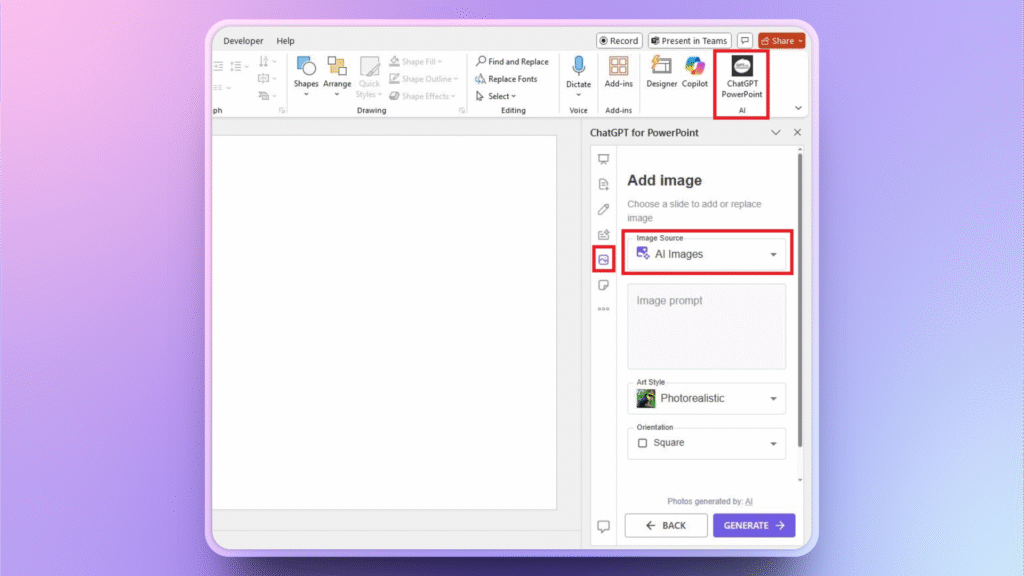 AI Images for PowerPoint
